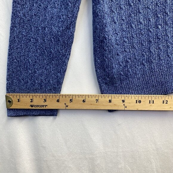 Karen Scott Knitted Braid Split Cowl Neck Long Sleeve Sweater Women XL Blue Used - Picture 16 of 16